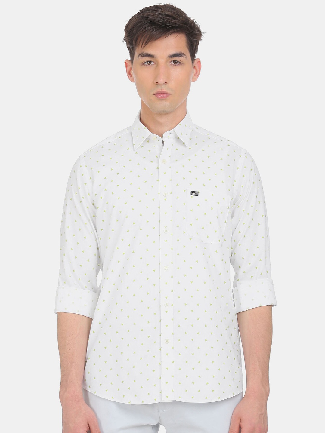 

Arrow Sport Men White Slim Fit Printed Casual Shirt