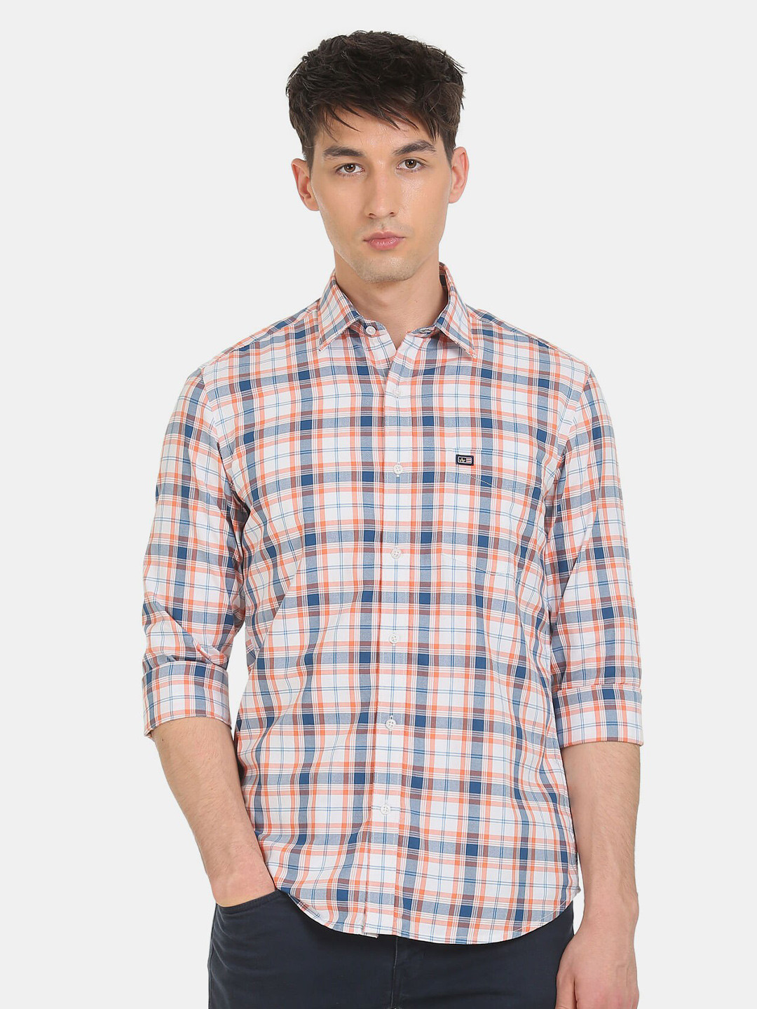 

Arrow Sport Men Multicoloured Slim Fit Tartan Checks Checked Casual Shirt, Multi