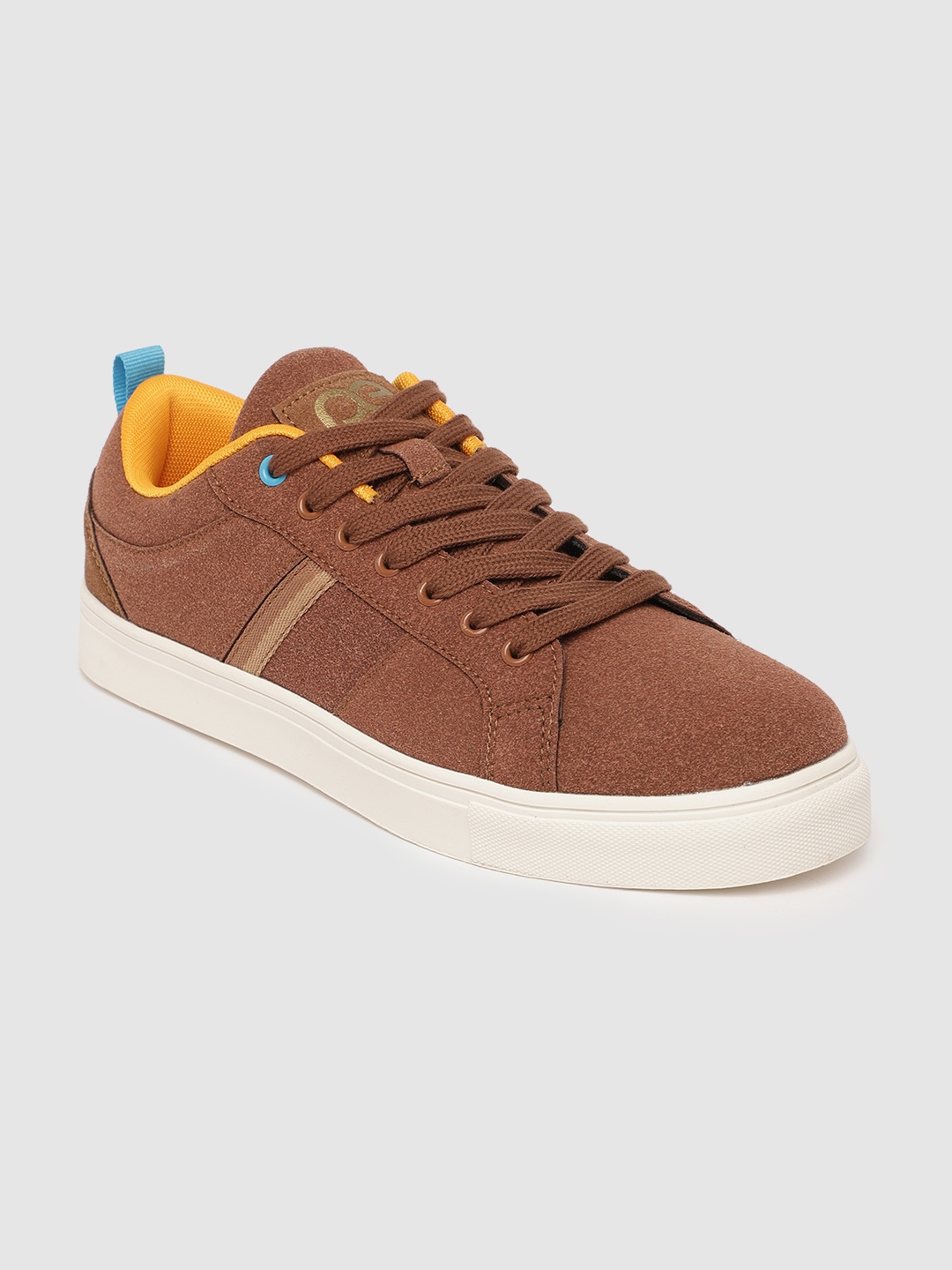 

Peter England Men Brown Solid Regular Sneakers