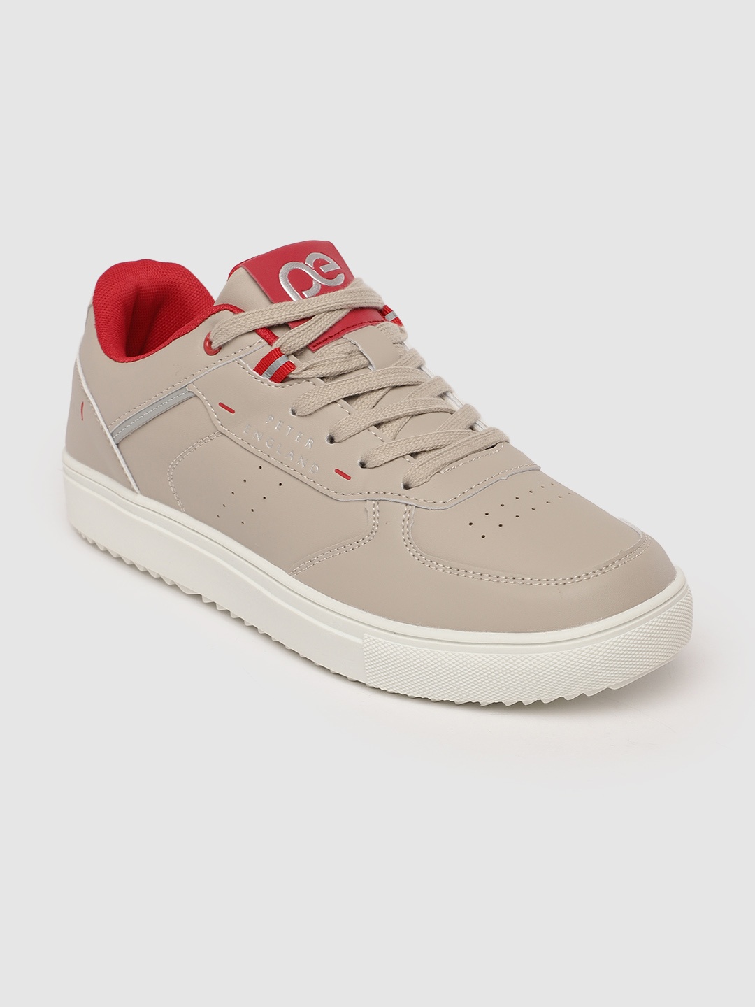 

Peter England Men Grey Perforations Sneakers