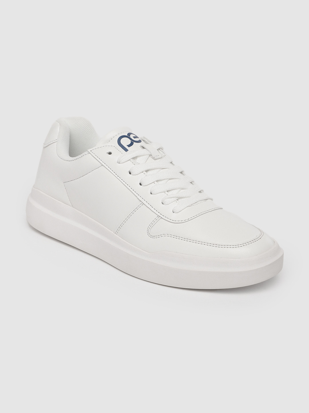 

Peter England Men White Solid Sneakers