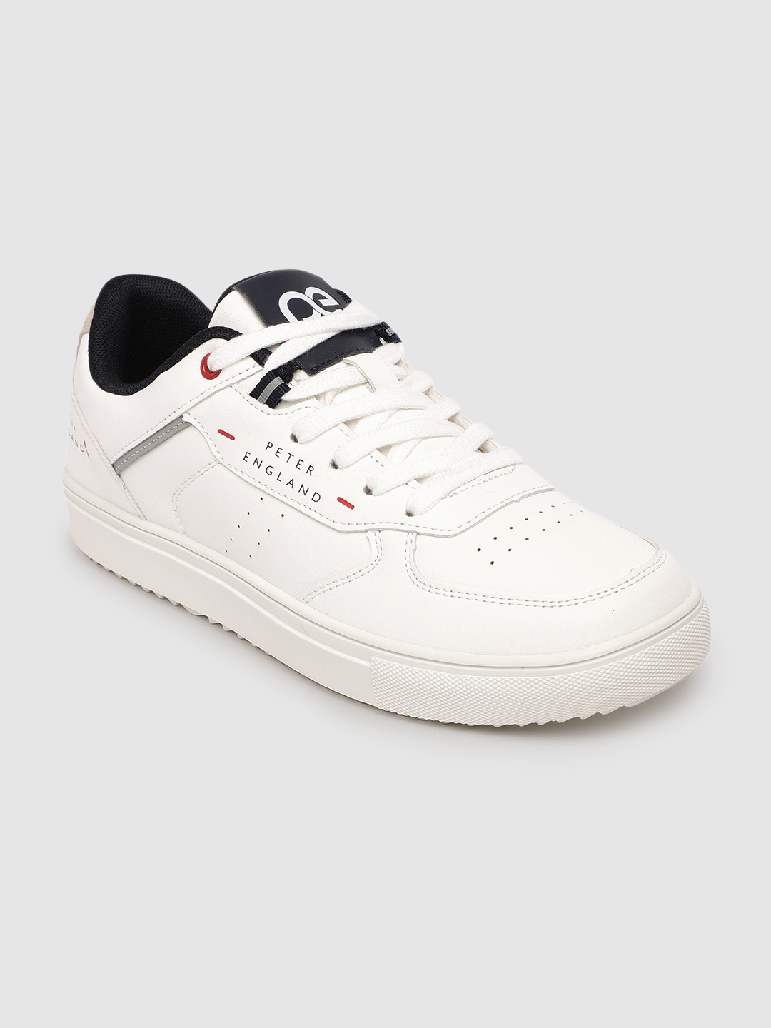 

Peter England Men White Solid Sneakers