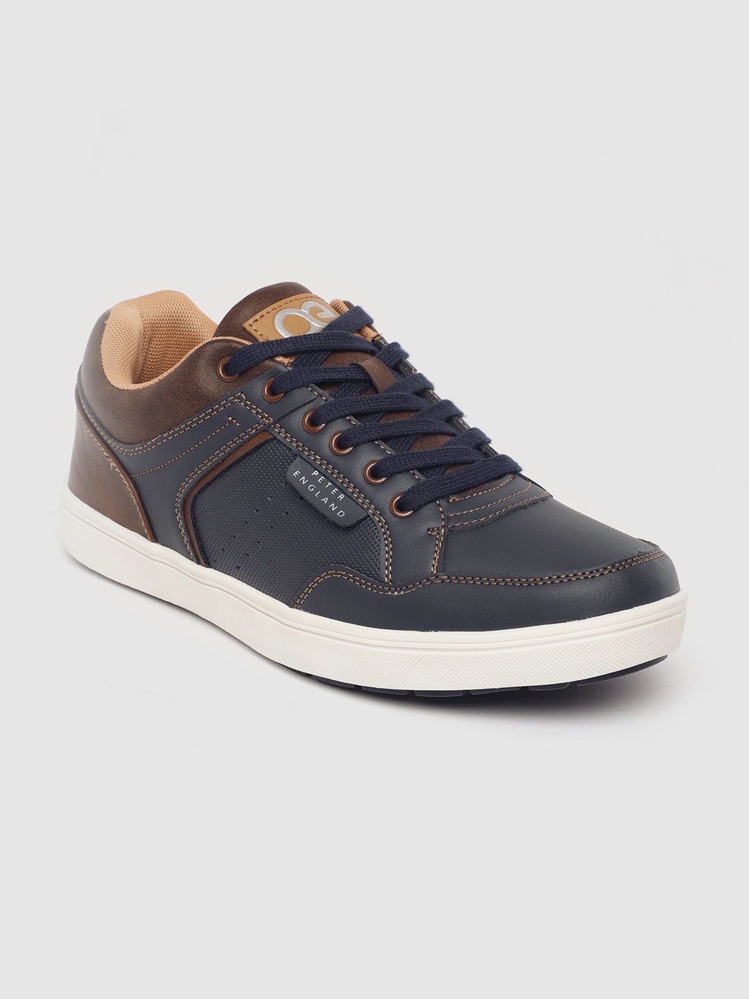

Peter England Men Navy Blue Solid Sneakers