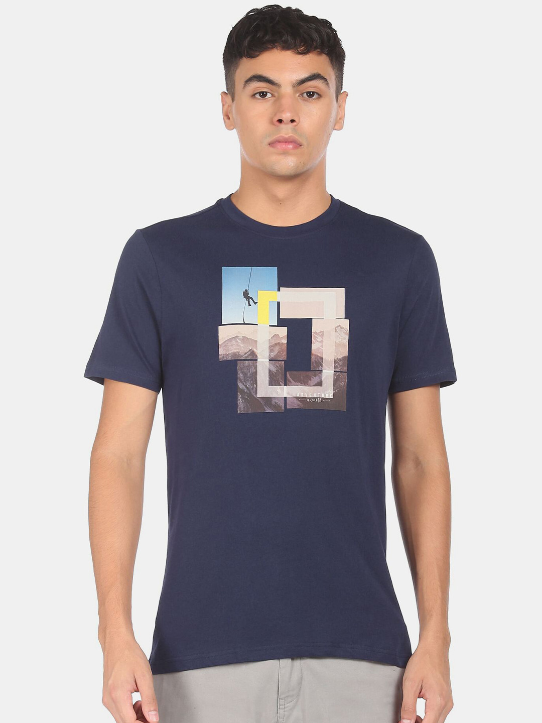 

Colt Men Blue Printed T-shirt