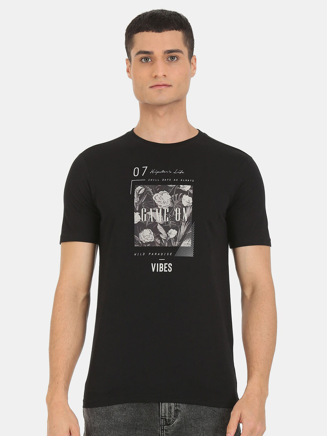 

Colt Men Black Typography Printed T-shirt