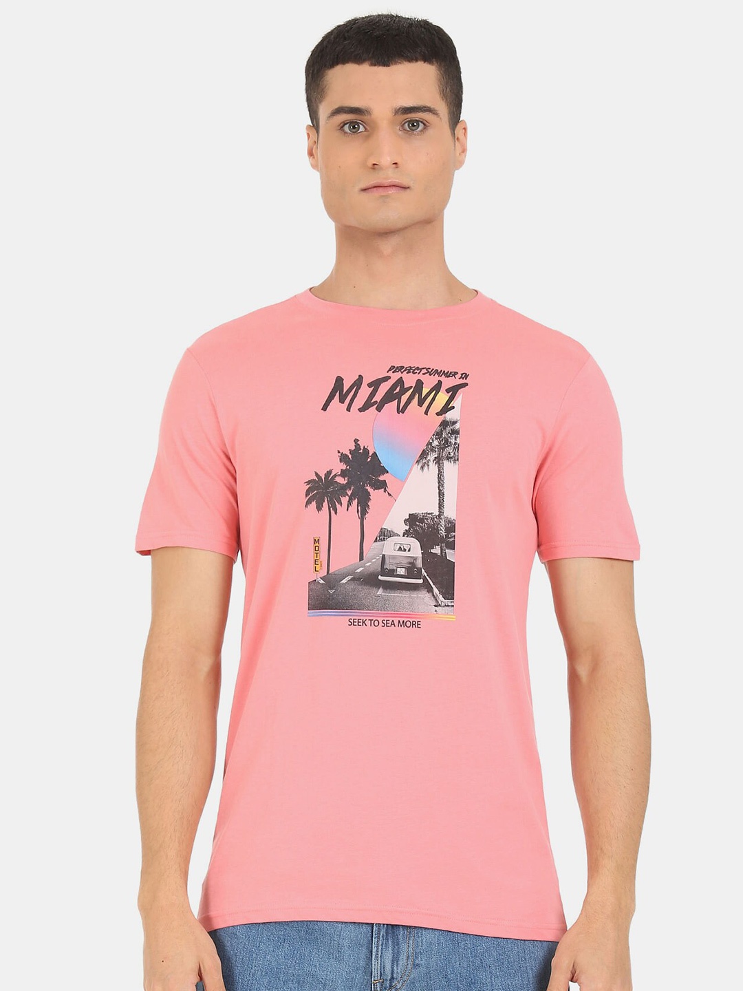 

Colt Men Pink Printed T-shirt