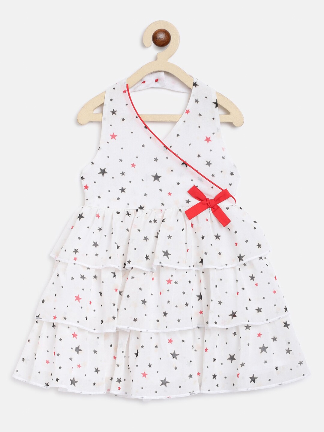 

Nauti Nati White Halter Neck Georgette Dress