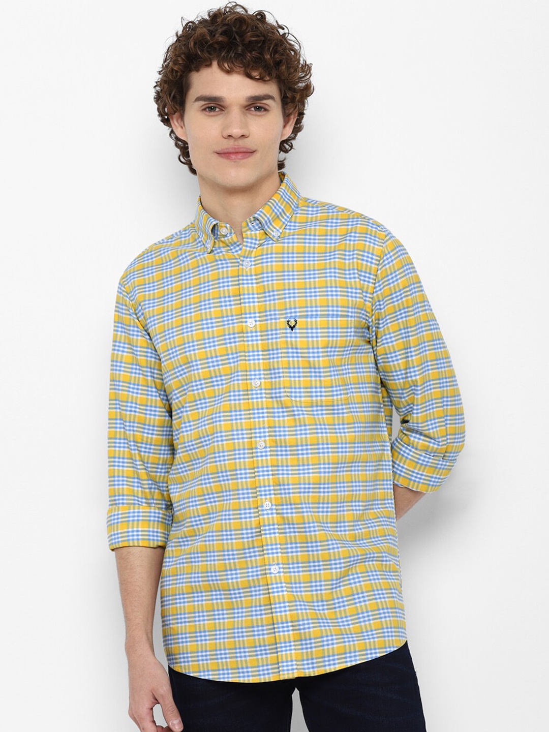 

Allen Solly Men Multicoloured Slim Fit Checked Casual Shirt, Multi