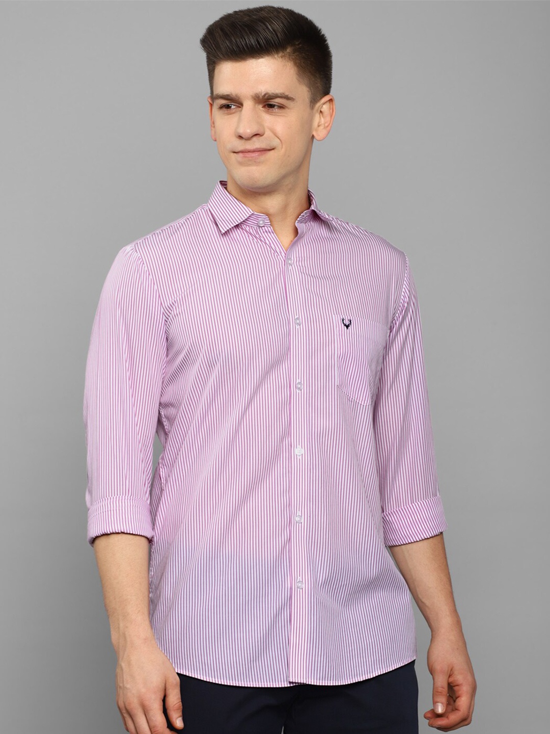 

Allen Solly Men Purple Slim Fit Casual Shirt