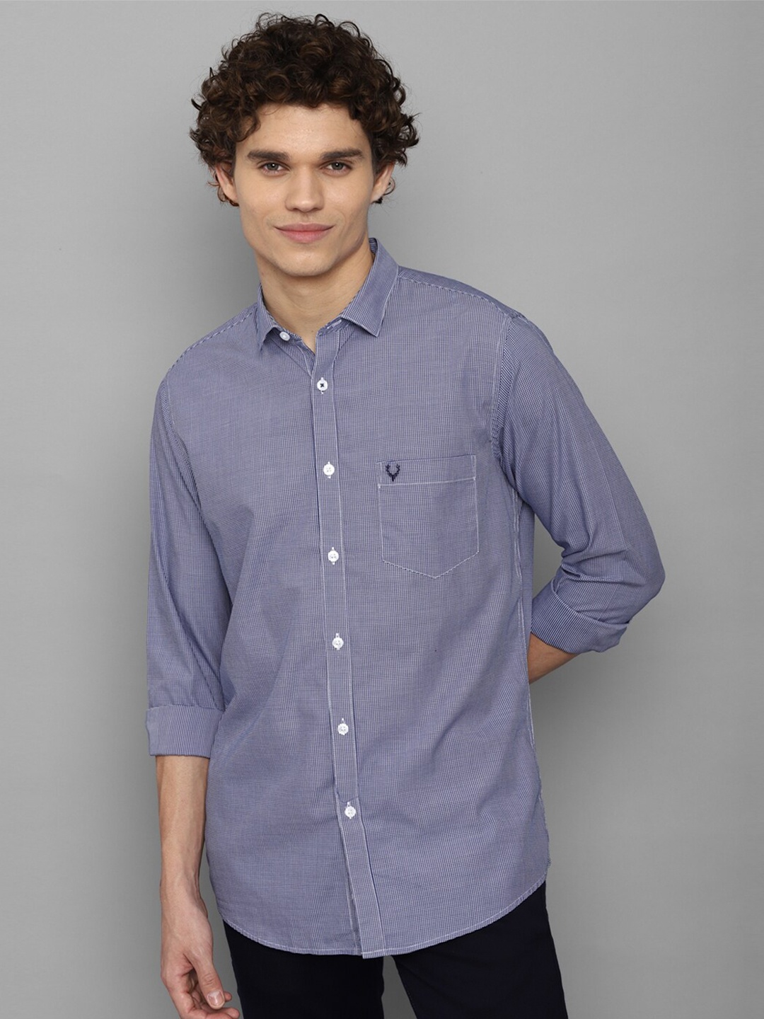 

Allen Solly Men Blue Slim Fit Casual Shirt