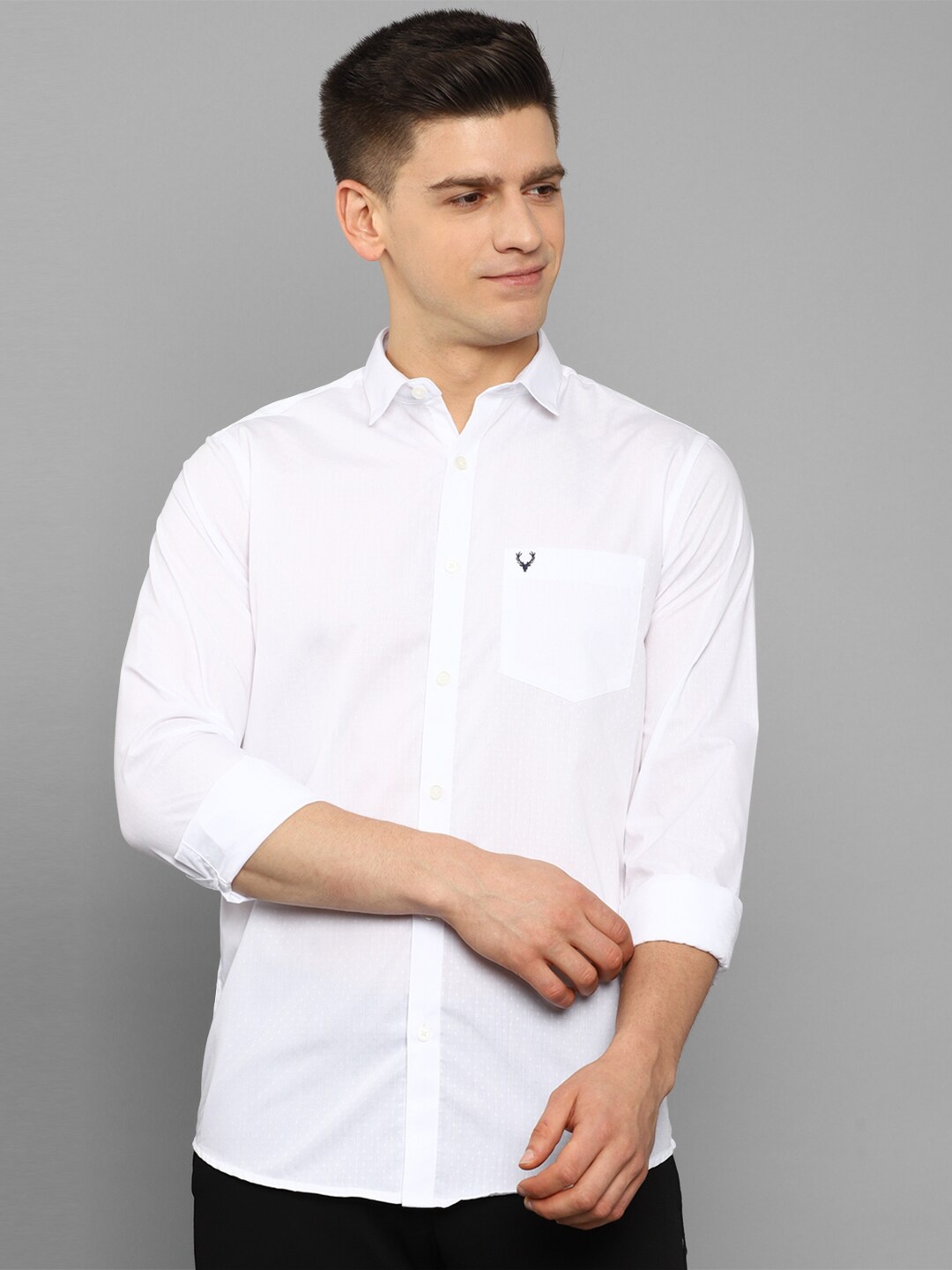 

Allen Solly Men White Slim Fit Casual Shirt