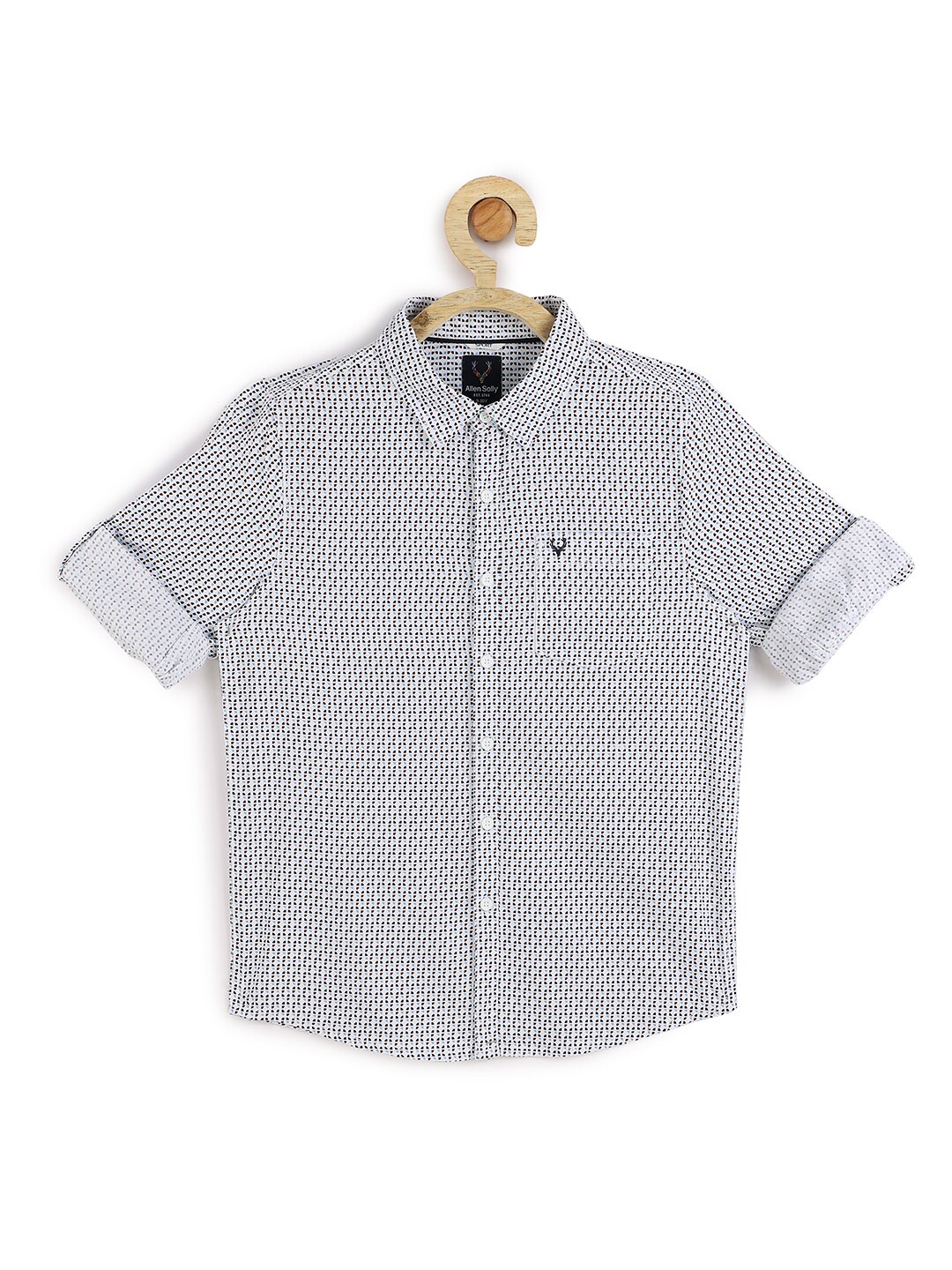

Allen Solly Junior Boys Grey Slim Fit Printed Casual Shirt