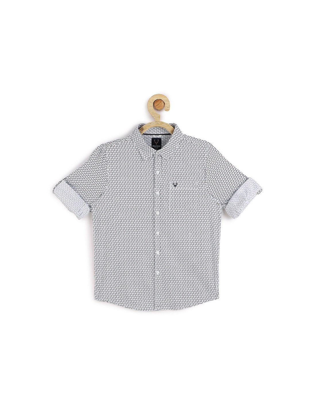 

Allen Solly Junior Boys Grey Slim Fit Printed Casual Shirt
