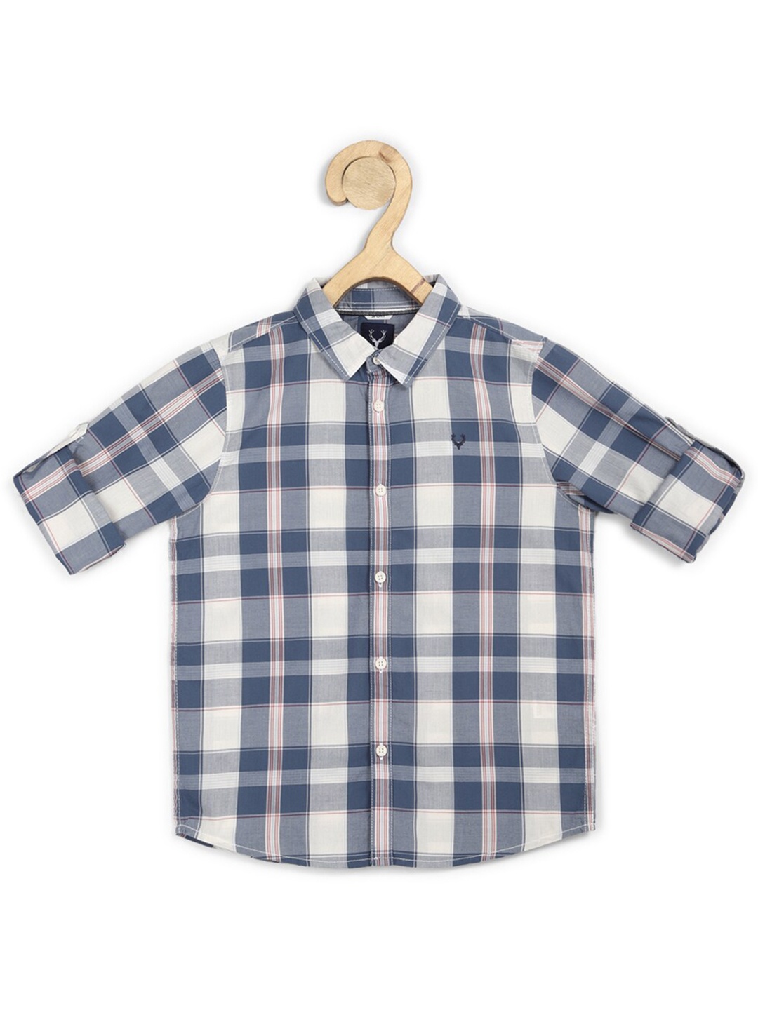

Allen Solly Junior Boys Blue Slim Fit Checked Casual Shirt