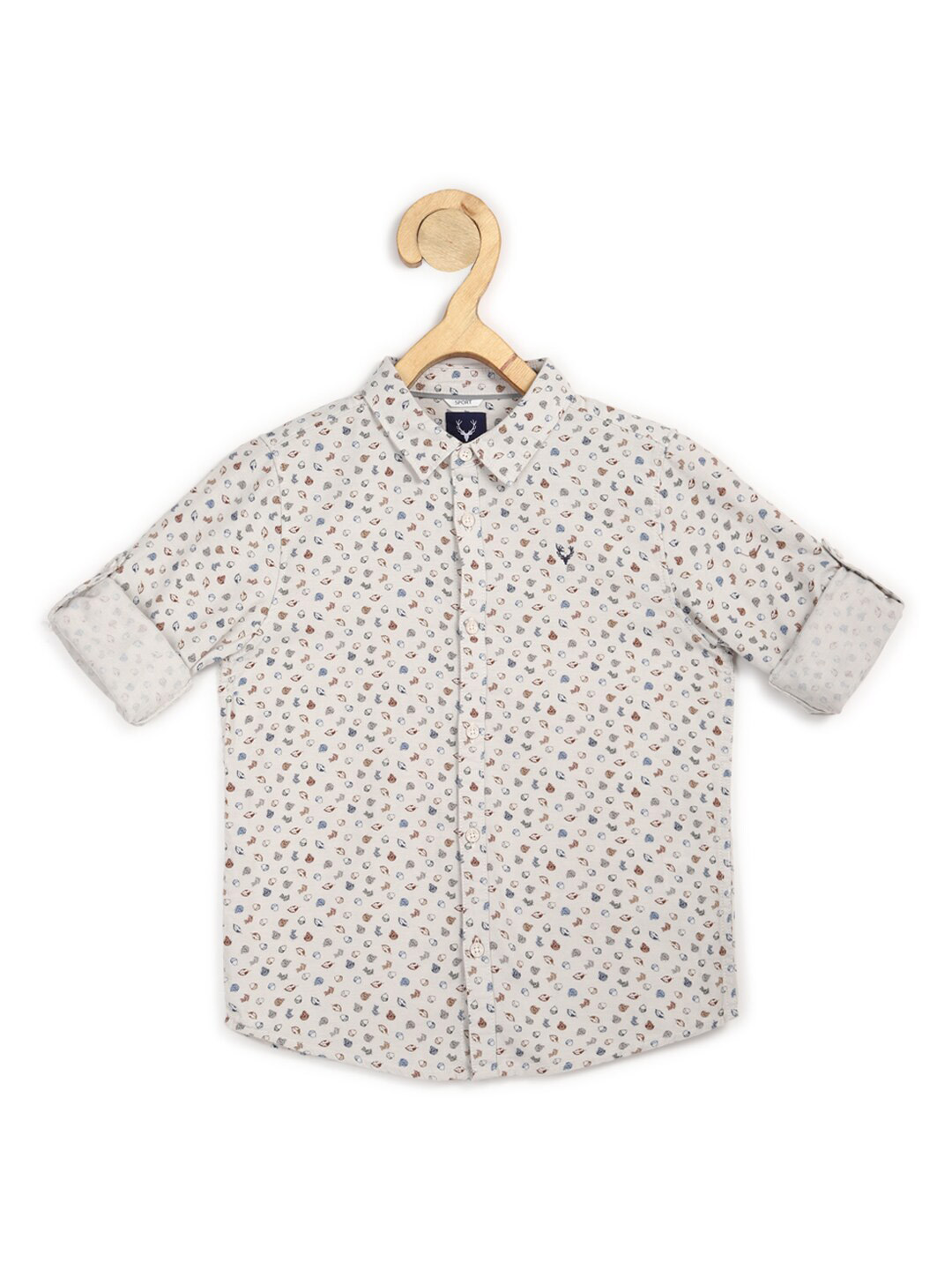 

Allen Solly Junior Boys Multicoloured Slim Fit Printed Casual Shirt, Multi