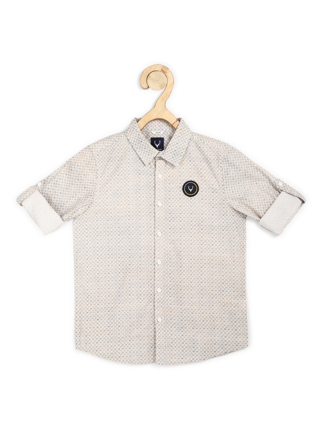 

Allen Solly Junior Boys Beige Slim Fit Printed Casual Shirt