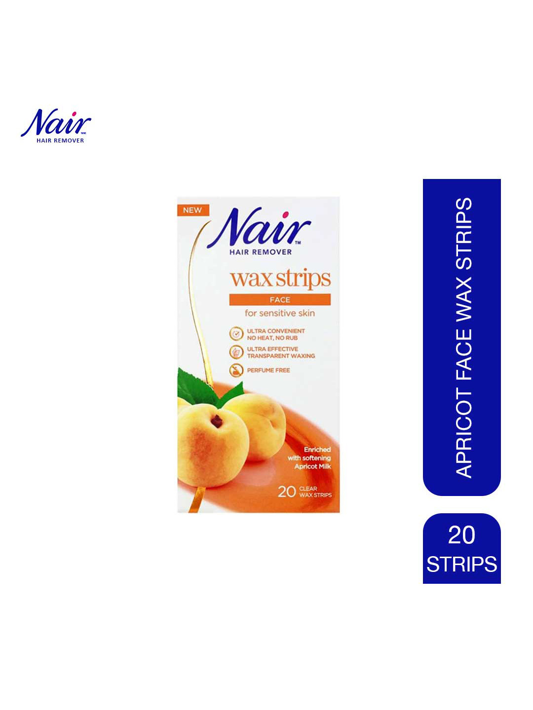 

Nair Orange Apricot Face Wax Strips Hair Remover