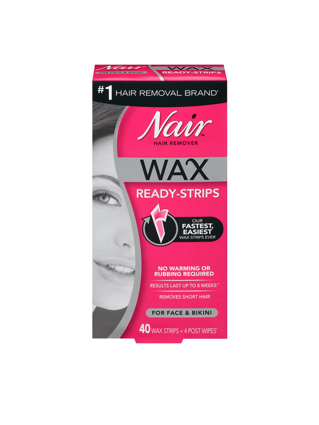

Nair Face & Bikini Wax Ready Strips, Pink