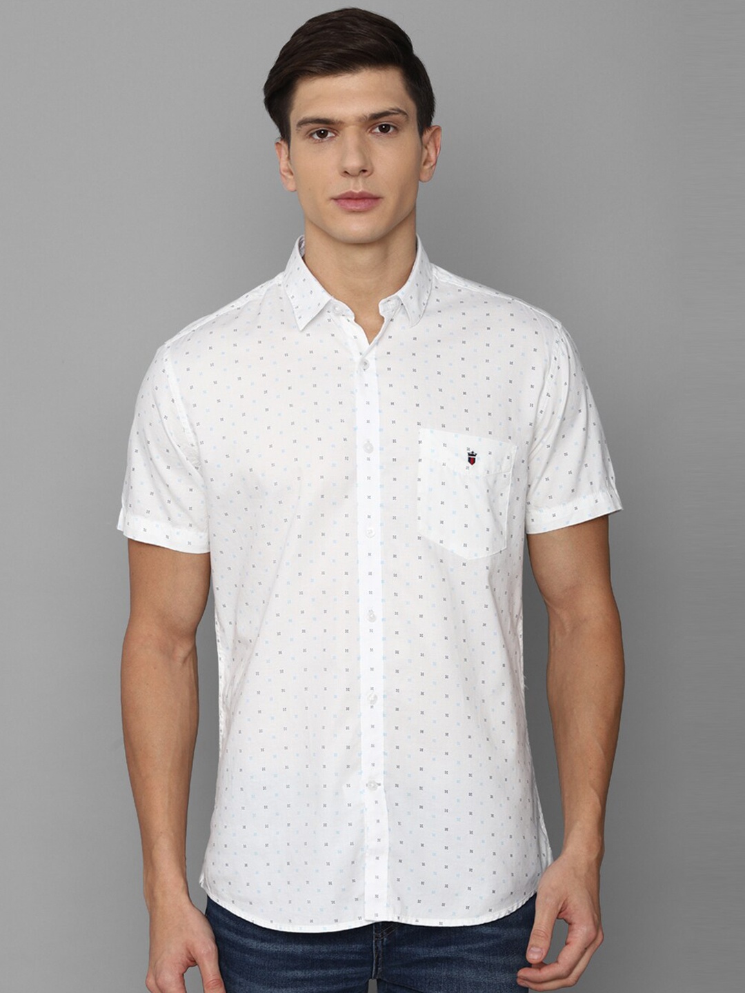 

Louis Philippe Sport Men White Slim Fit Printed Casual Shirt