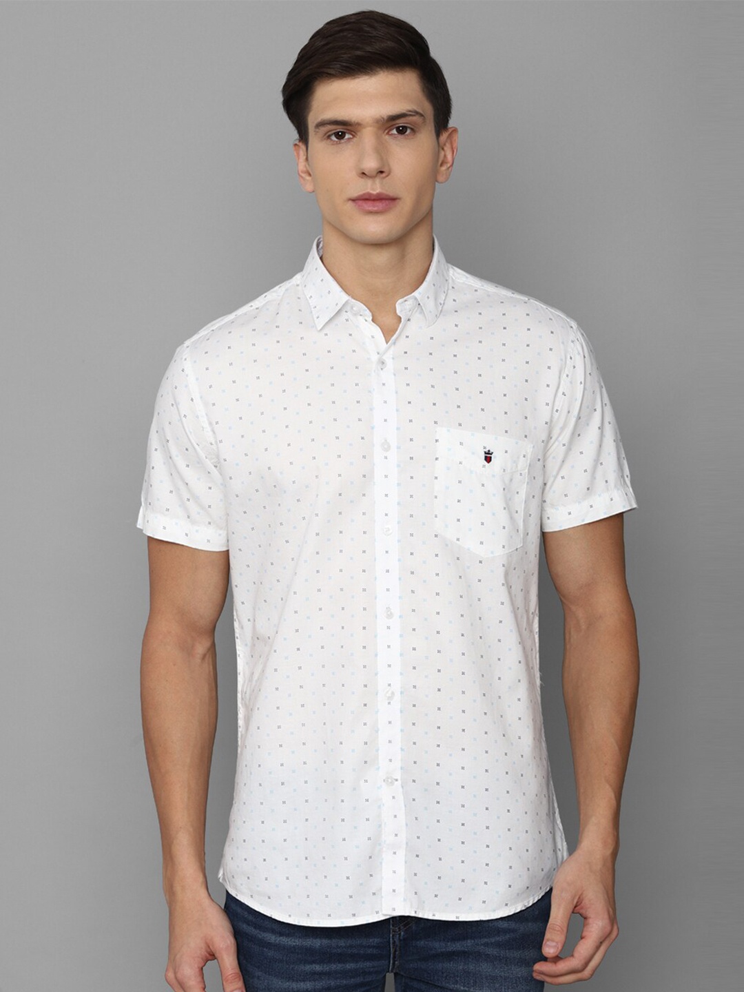 

Louis Philippe Sport Men White Slim Fit Printed Casual Shirt