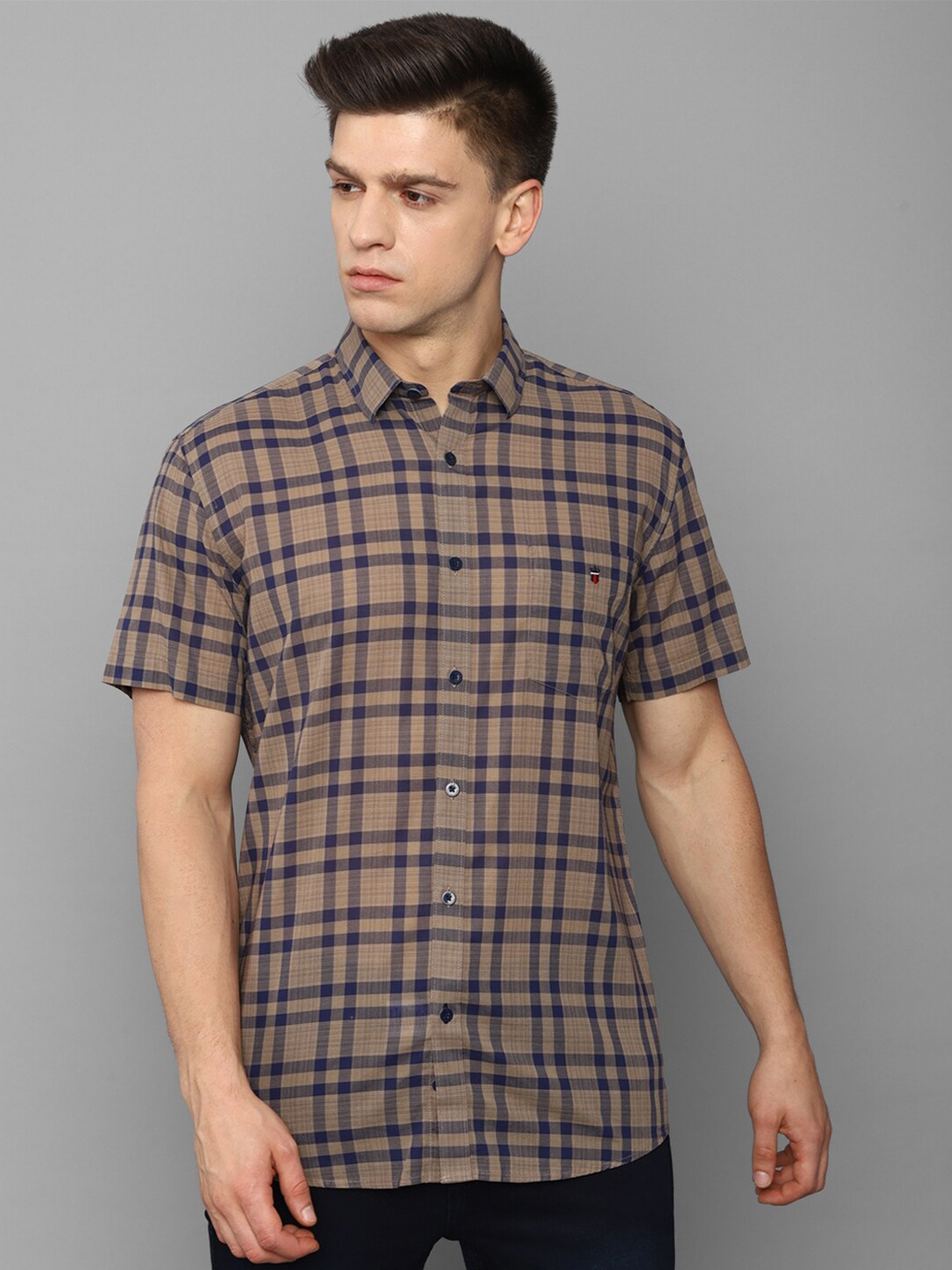 

Louis Philippe Sport Men Brown Slim Fit Tartan Checks Checked Casual Shirt