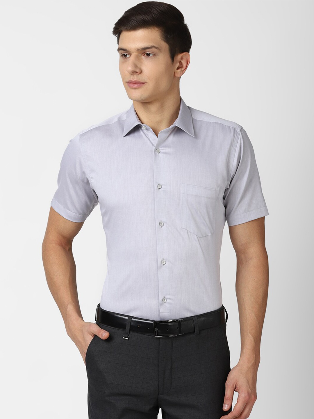 

Van Heusen Men Grey Formal Shirt