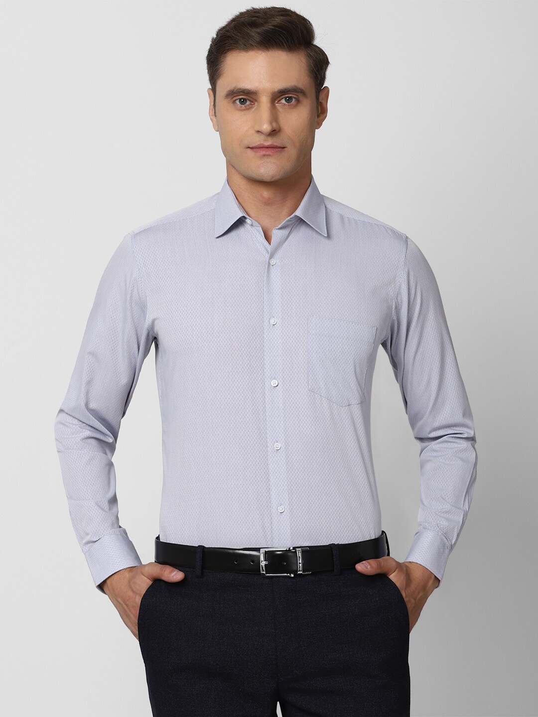 

Van Heusen Men Blue Formal Shirt