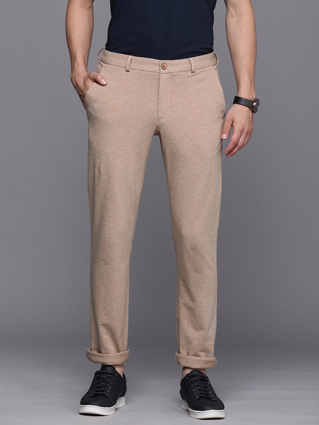 

Louis Philippe Sport Men Khaki Slim Fit Low-Rise Regular Trousers