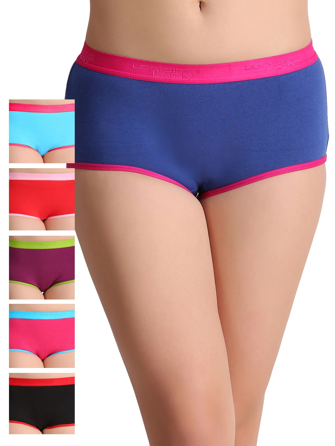 

Leading Lady Women Pack of 6 Hipster Briefs M-BRIEF-6, Multi