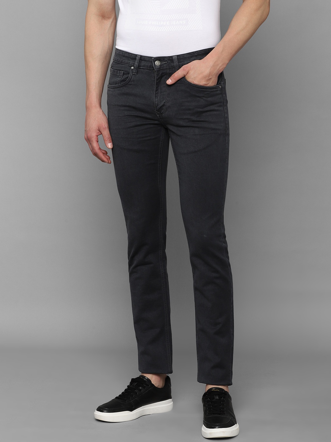 

Louis Philippe Jeans Men Grey Slim Fit Low-Rise Stretchable Jeans