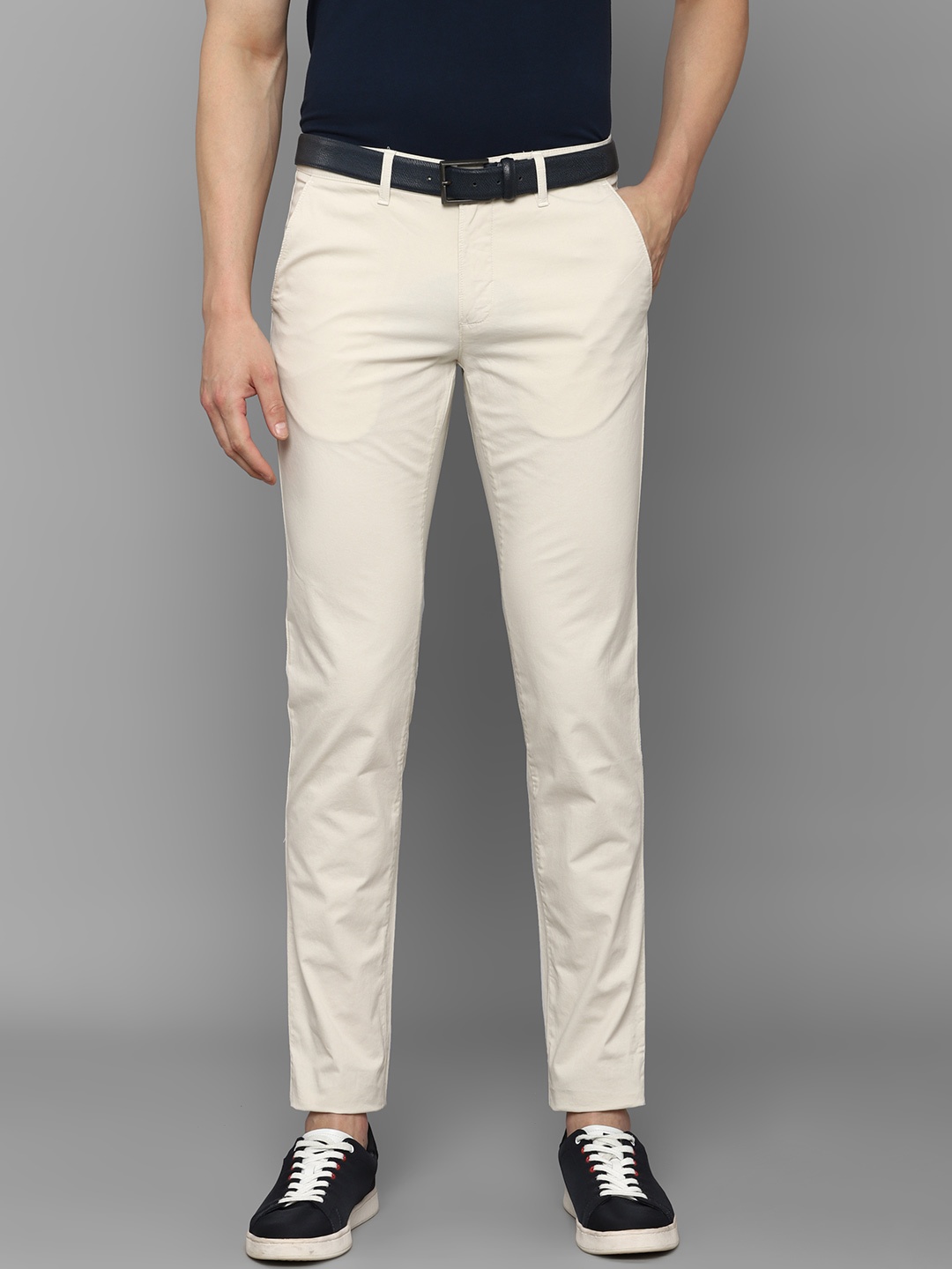 

Louis Philippe Sport Men Slim Fit Low-Rise Trousers, Beige