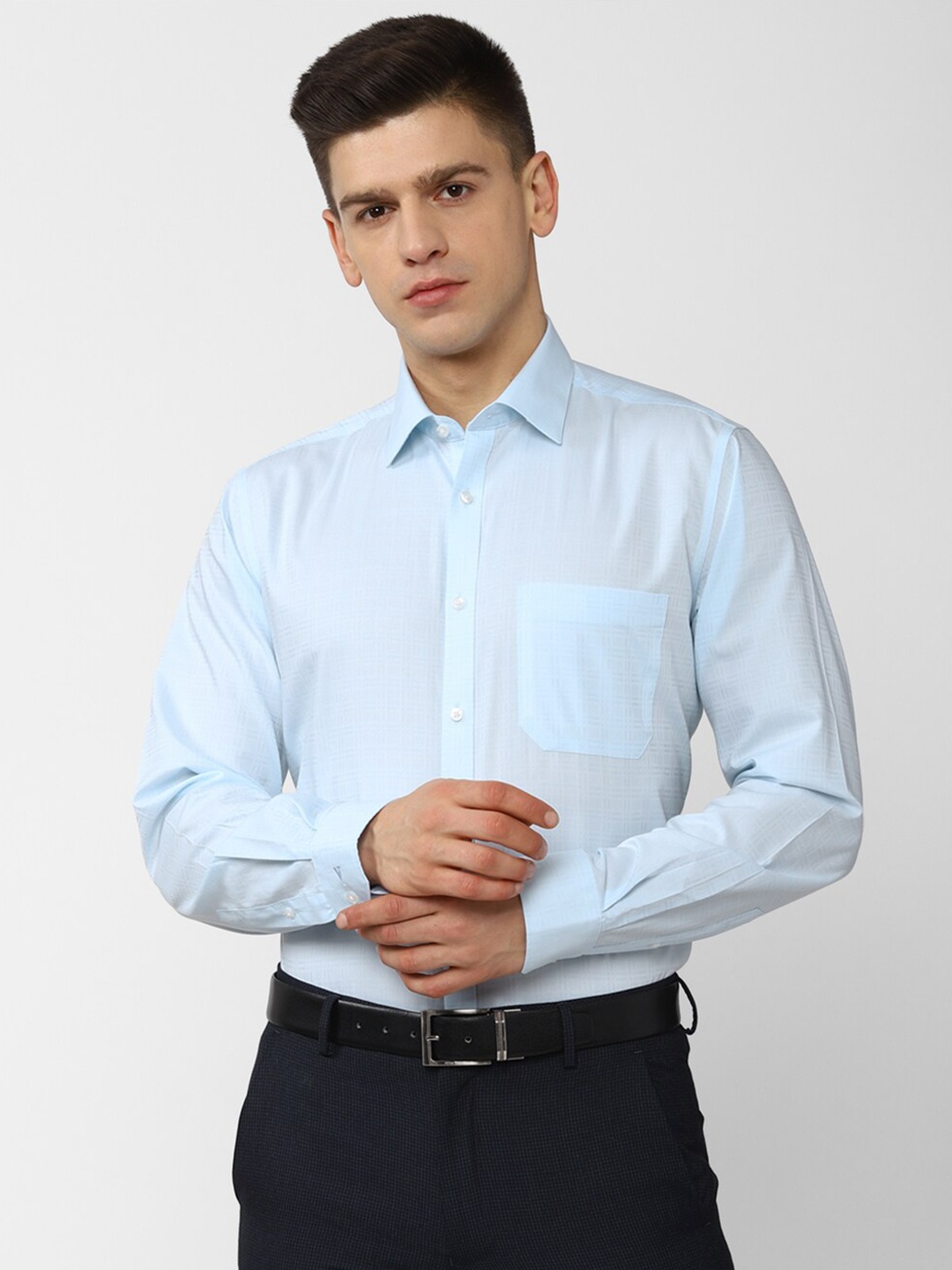 

Van Heusen Men Blue Formal Shirt