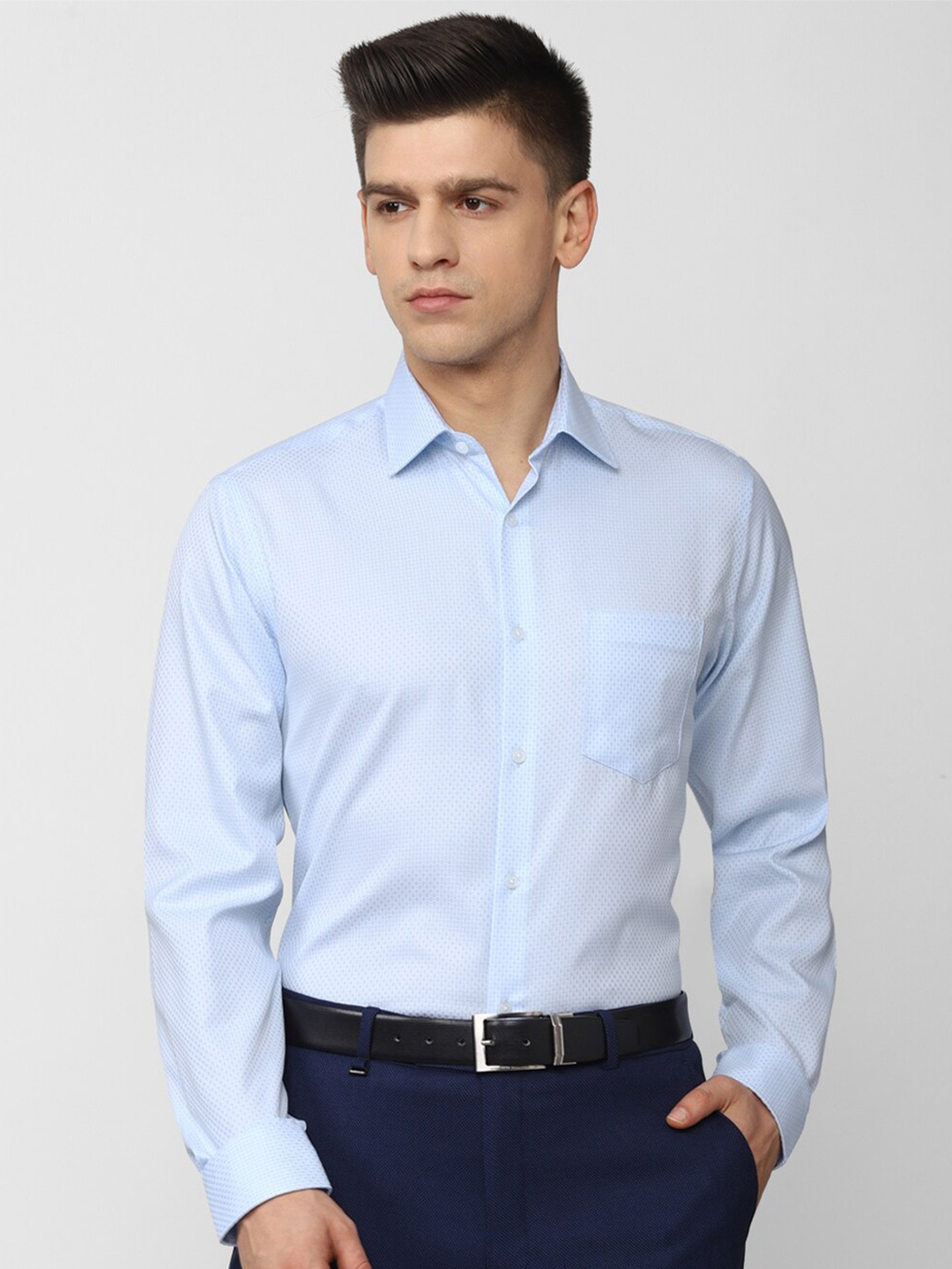 

Van Heusen Men Blue Formal Shirt