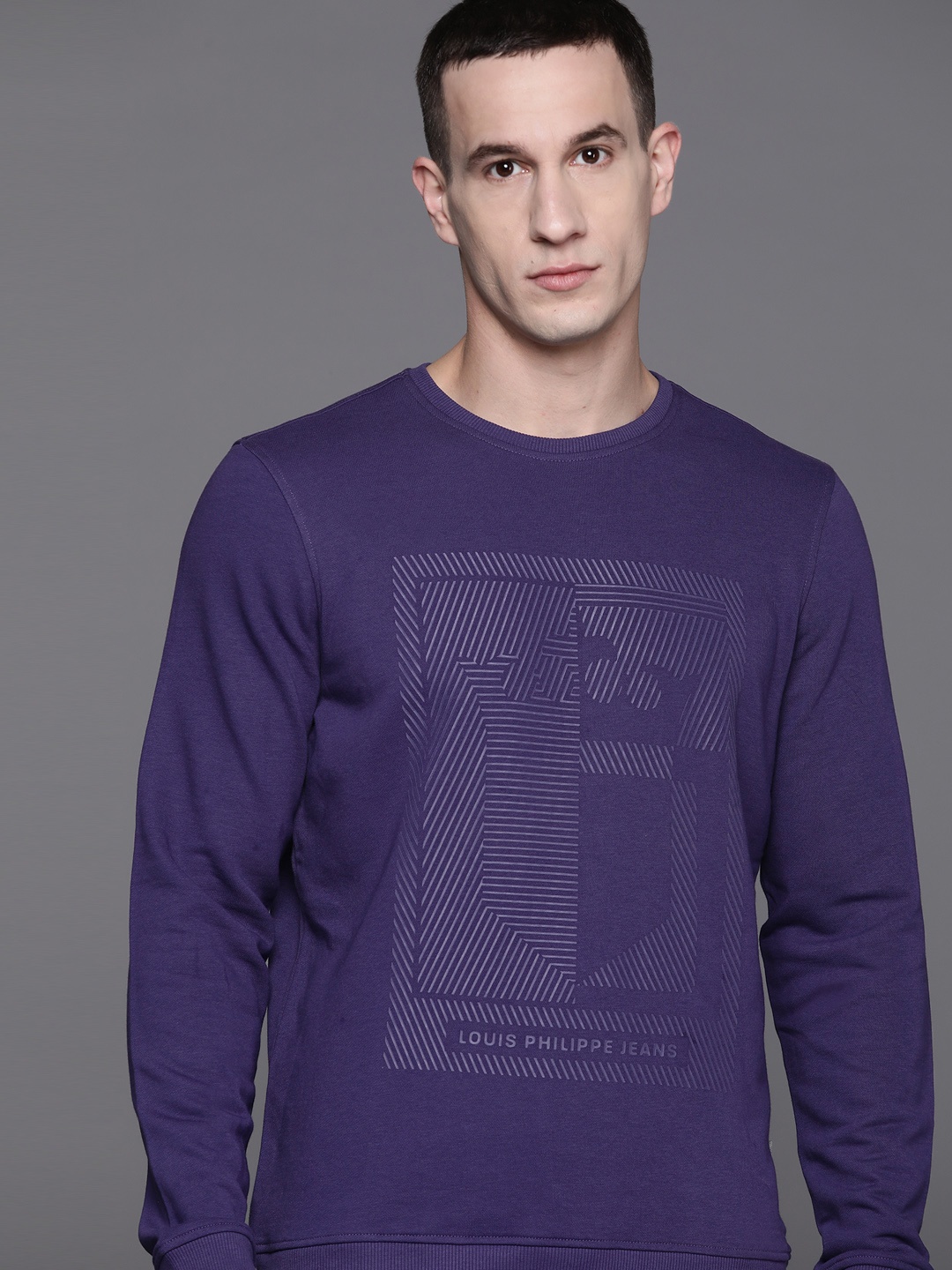 

Louis Philippe Jeans Brand Logo Print Sweatshirt, Purple