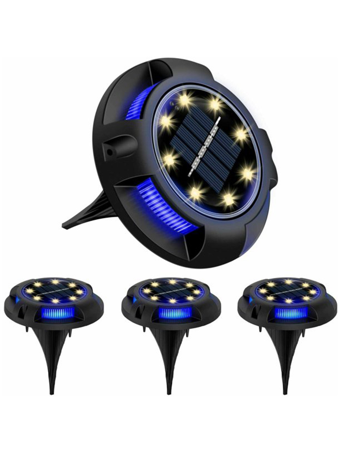 

XERGY Off- White Pack of 4 Solar Ground Outdoor Lights