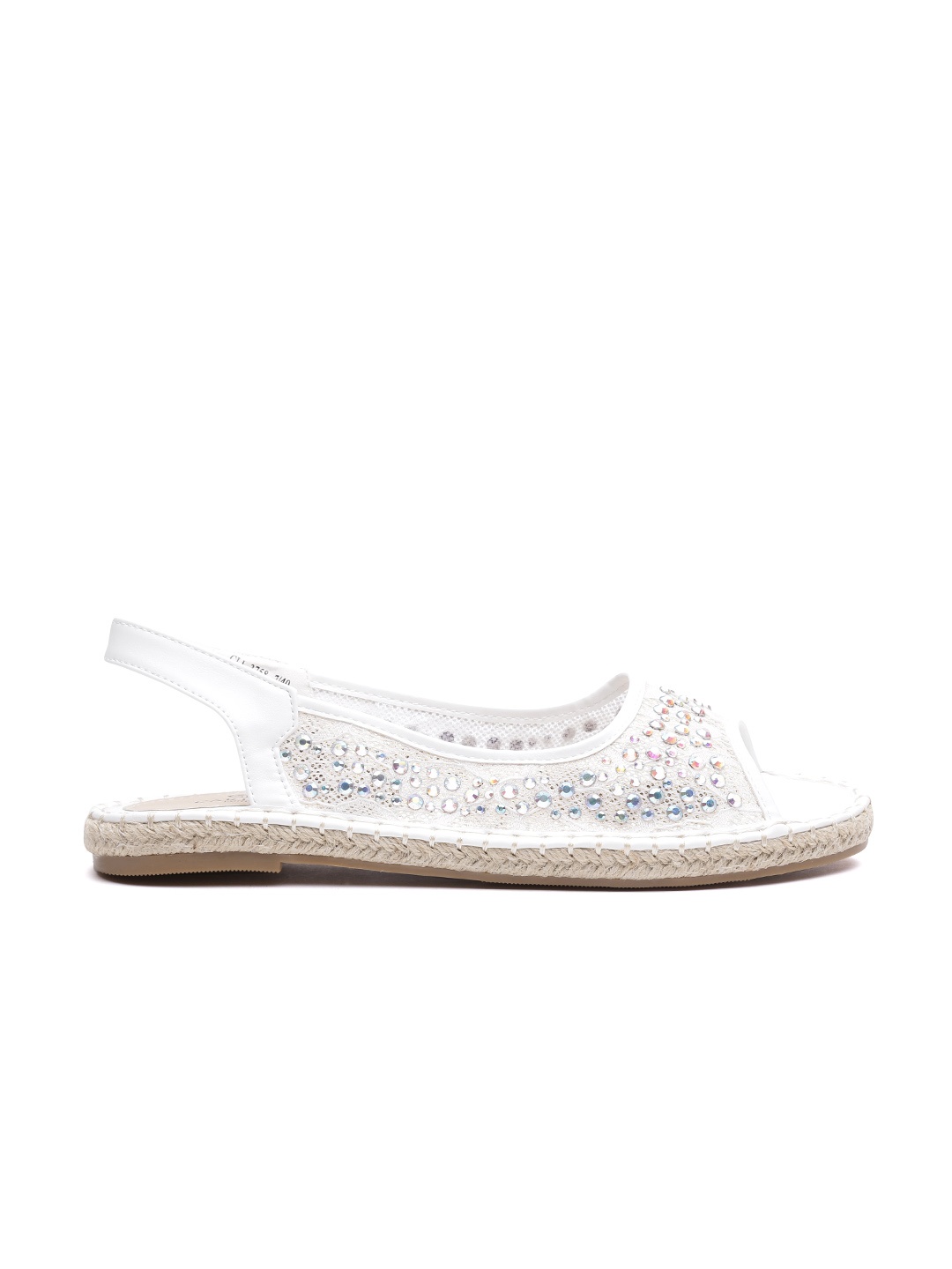 

Carlton London Women Off-White Embellished Flats