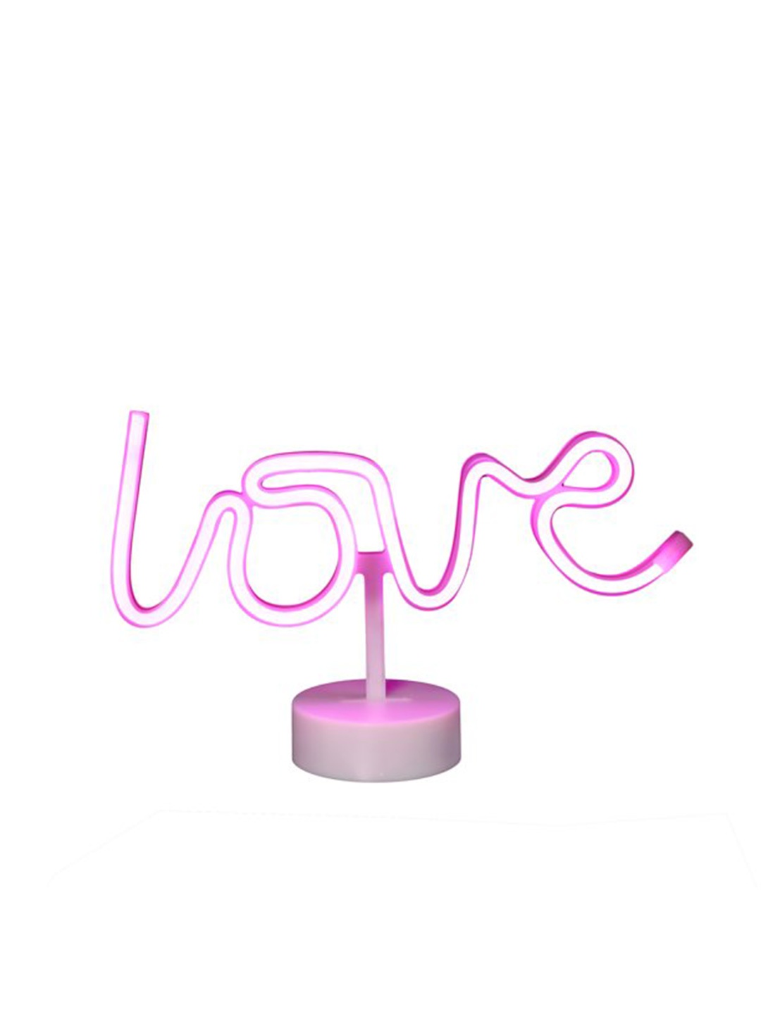 

XERGY Neon Pink Solid Love Sign LED Light with Holder Base