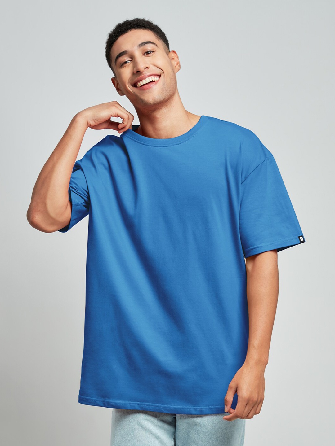 

The Souled Store Men Blue Oversized T-Shirt