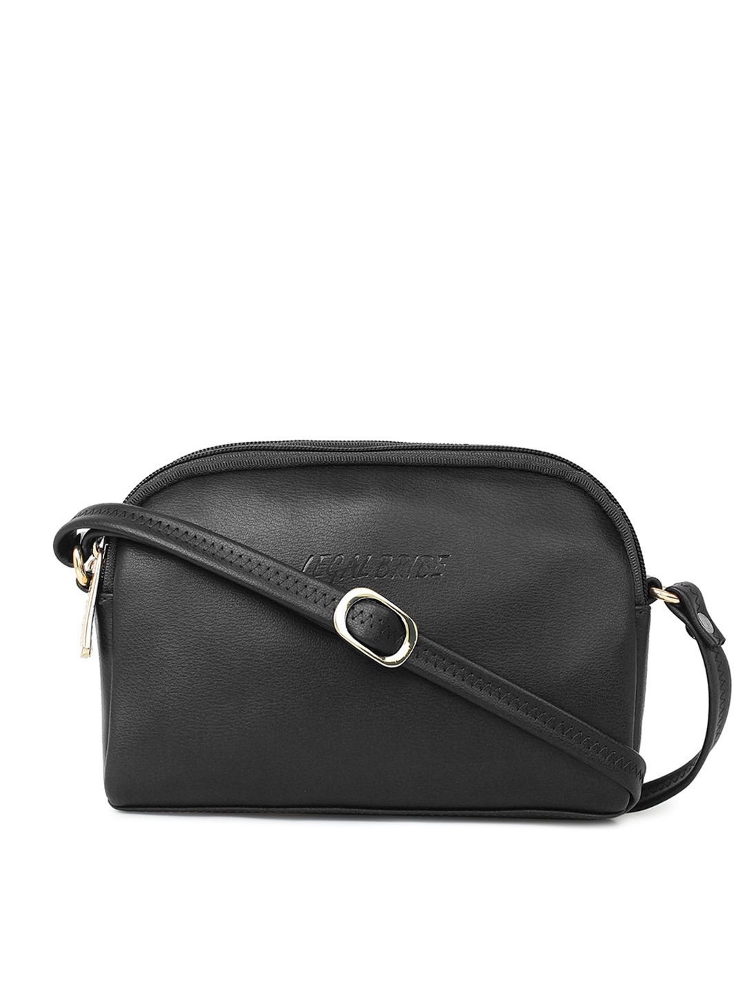 

LEGAL BRIBE Black PU Structured Sling Bag