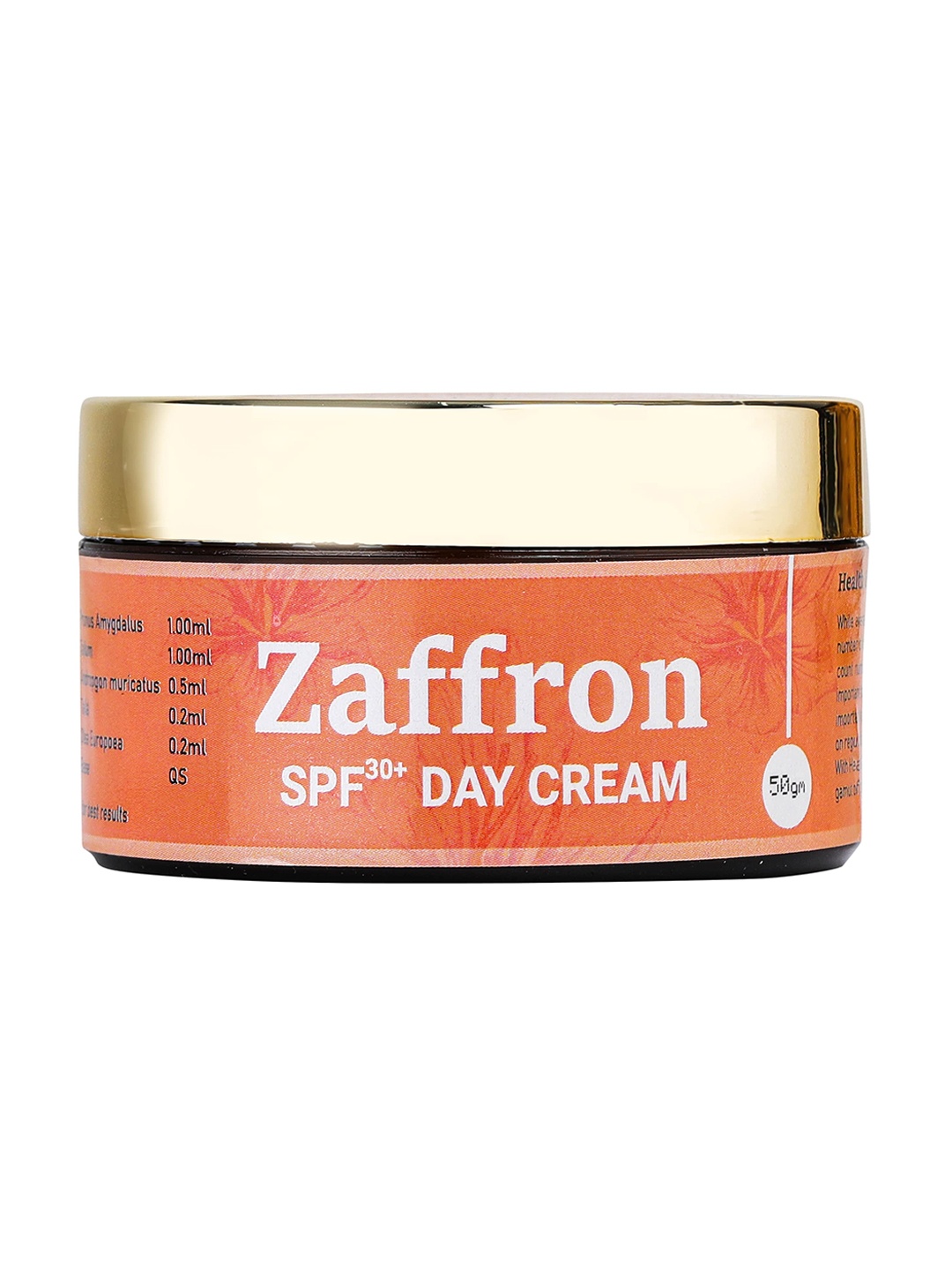 

Kayaveeda Zaffron SPF 30+ Day Cream with Aloe Vera & Almonds - 50ml, Orange