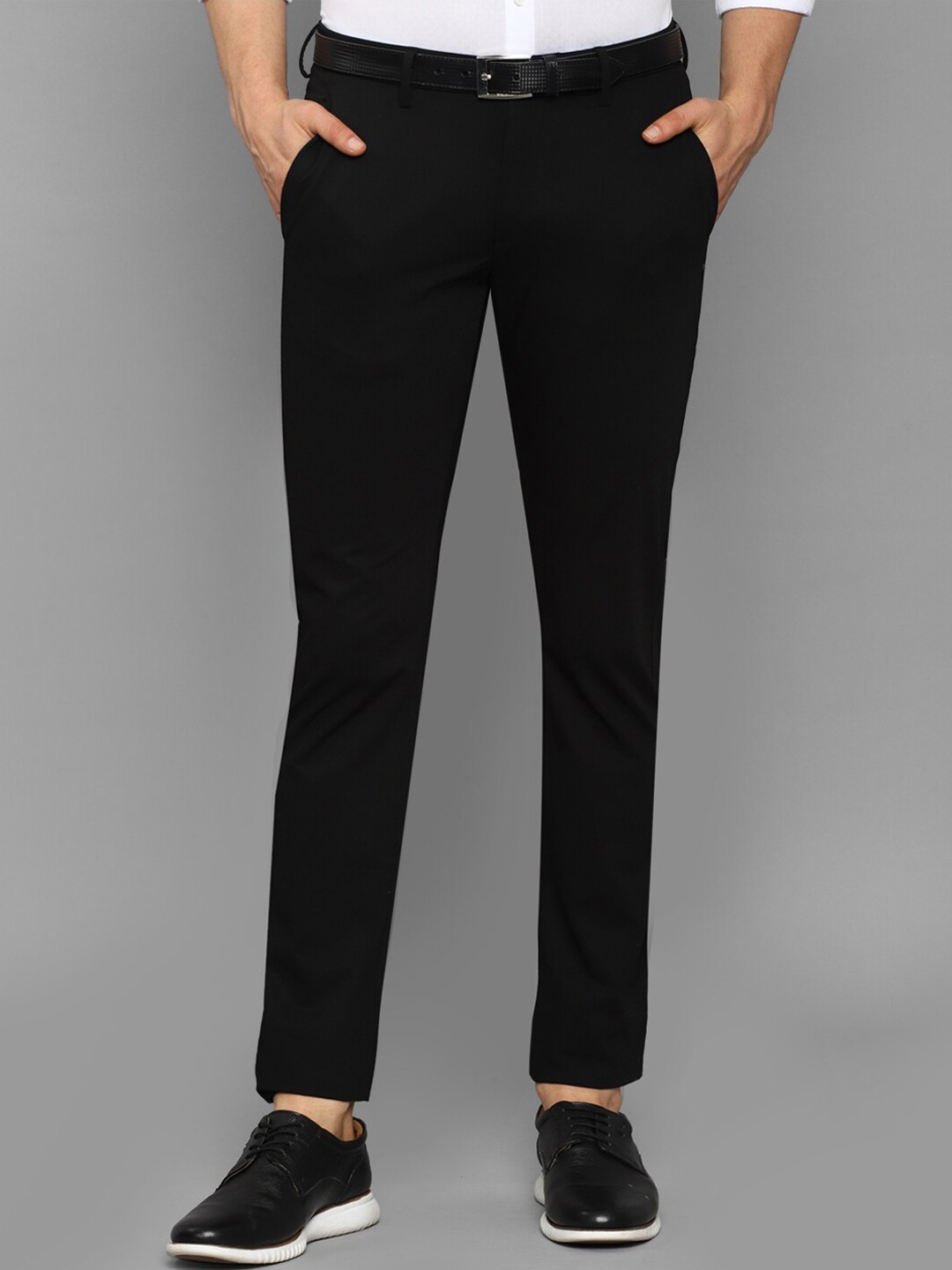 

Allen Solly Men Black Slim Fit Trousers