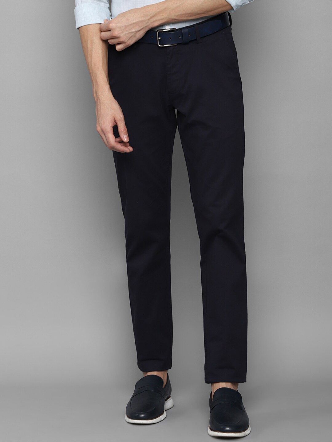 

Allen Solly Men Navy Blue Trousers