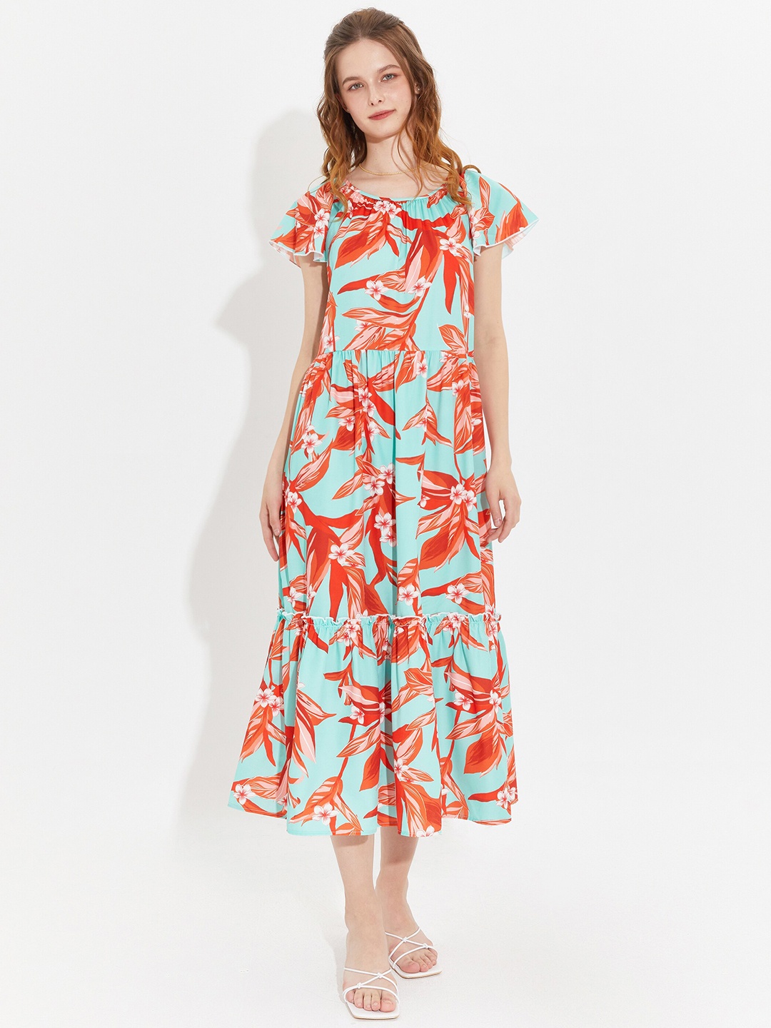 

URBANIC Green Midi Dress
