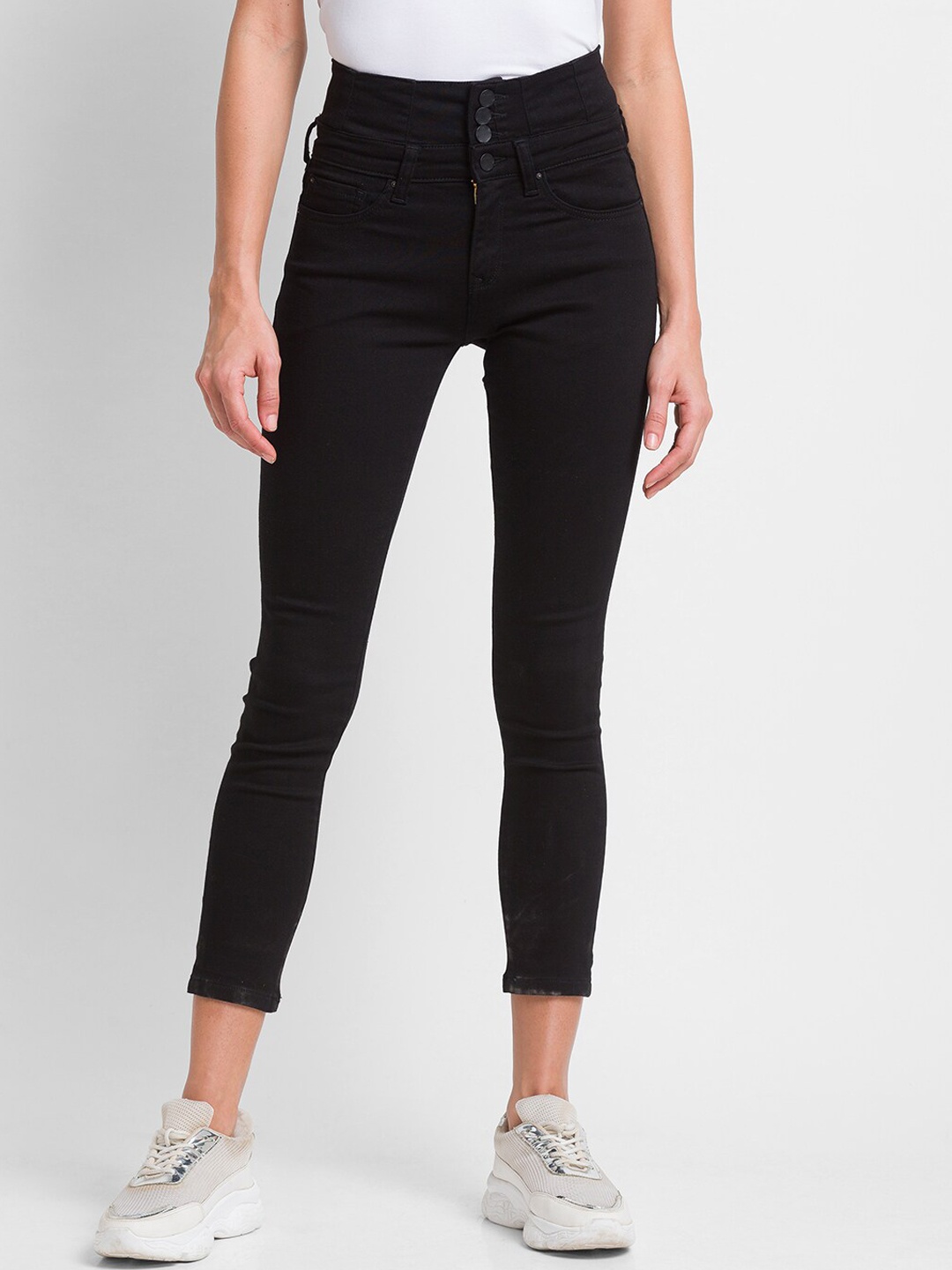 

SPYKAR Women Black Alicia Super Skinny Fit Jeans