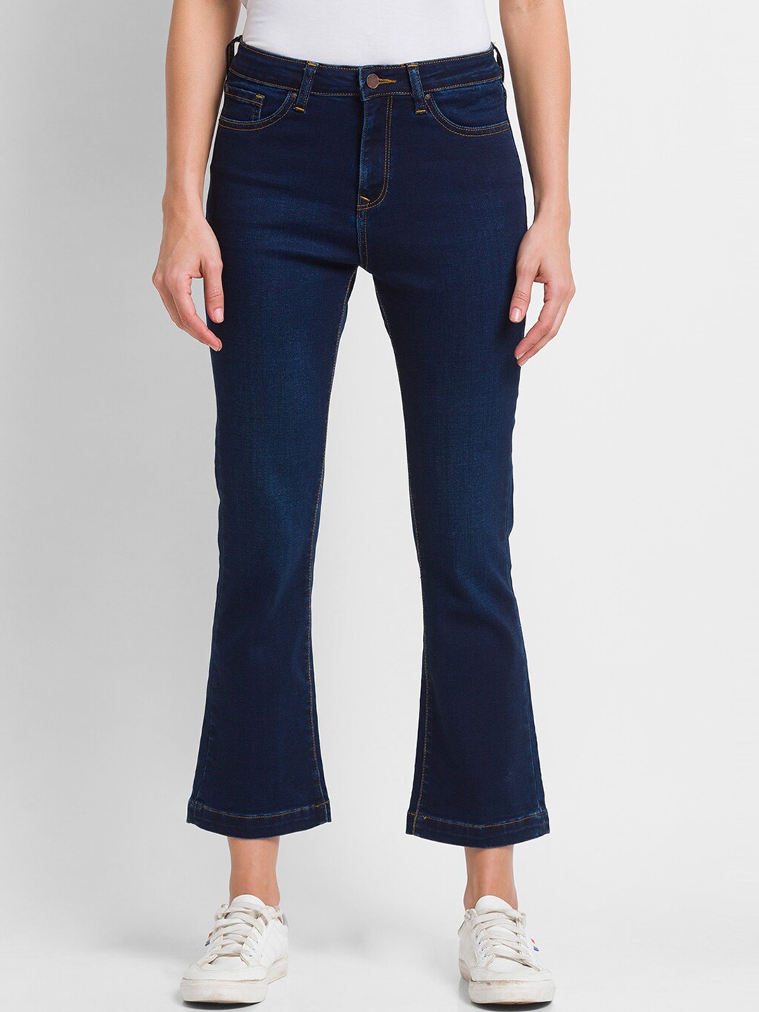 

SPYKAR Women Blue Elissa Flared High-Rise Jeans