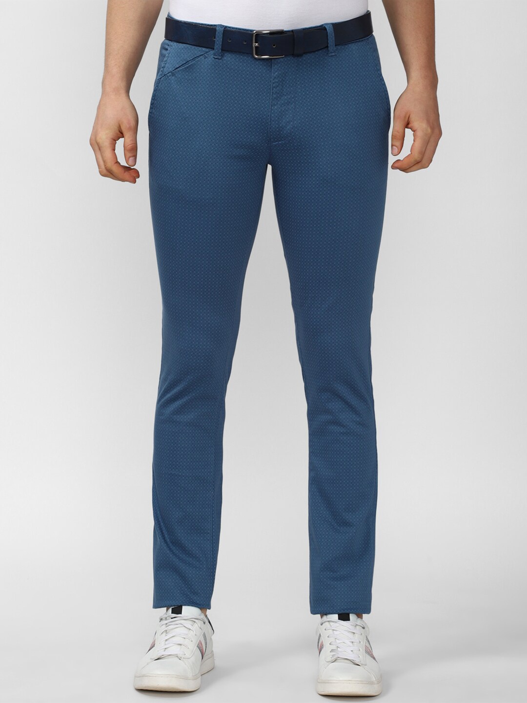 

V Dot Men Blue Slim Fit Trousers