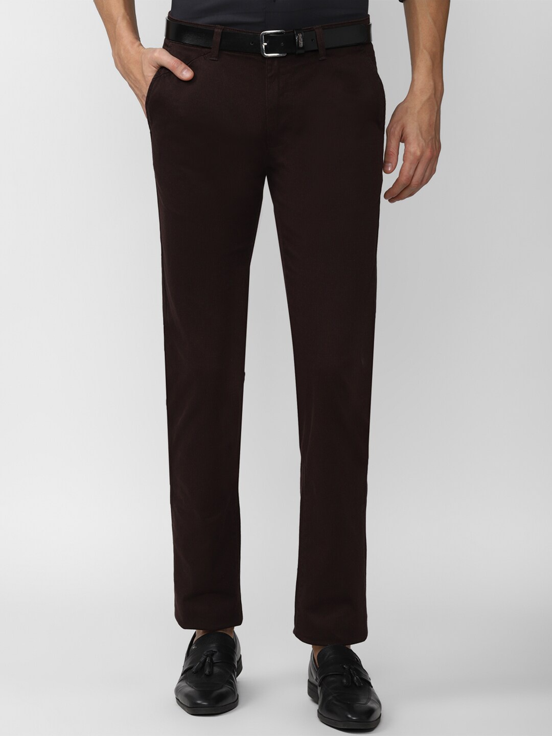 

V Dot Men Brown Slim Fit Trousers