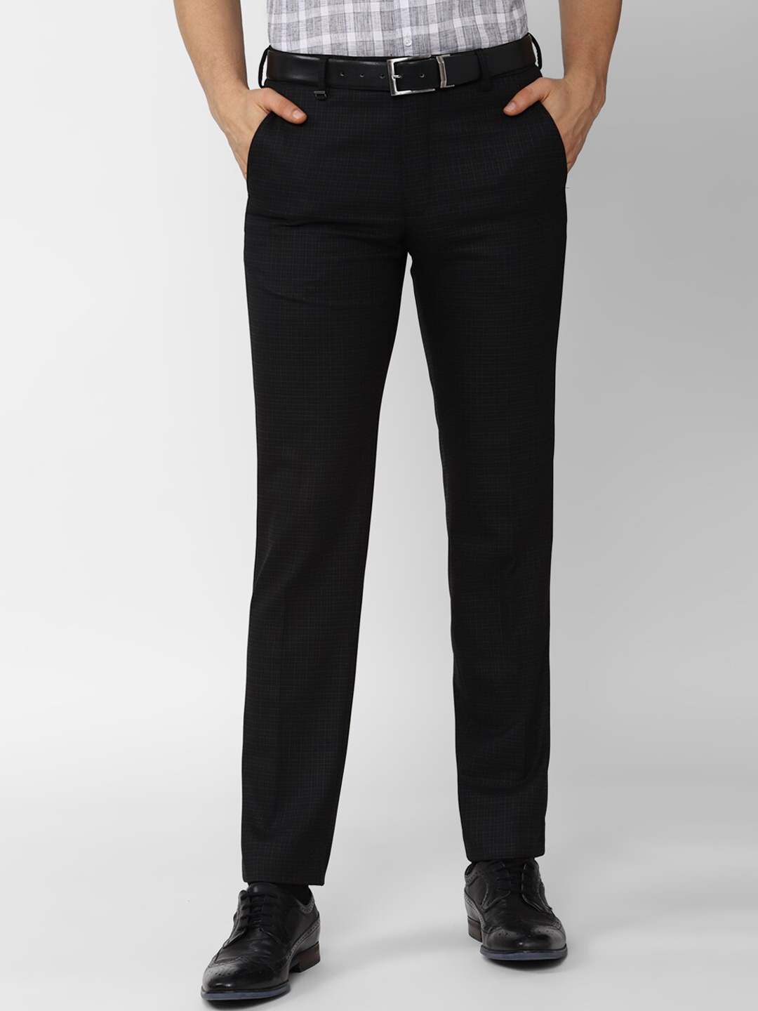 

Van Heusen Men Black Slim Fit Trousers