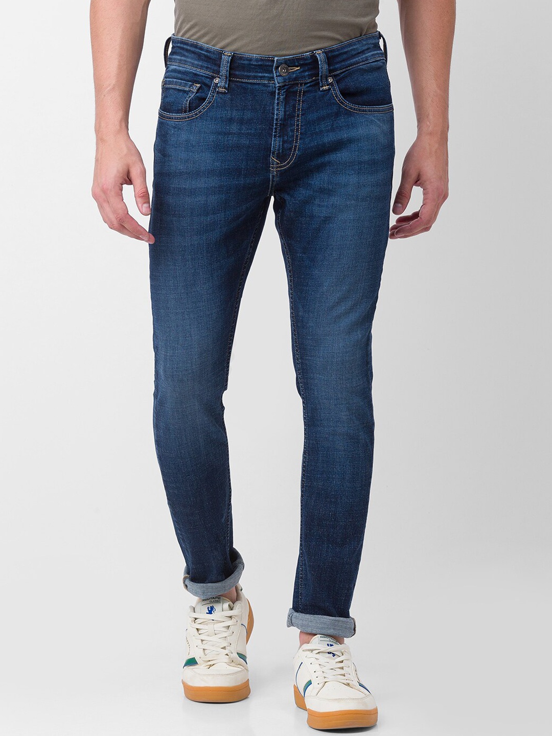 

SPYKAR Men Blue Skinny Fit Low-Rise Light Fade Jeans