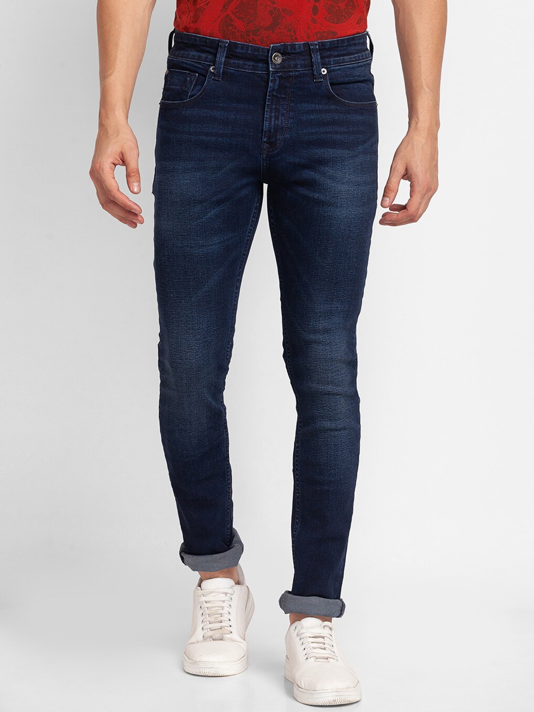 

SPYKAR Men Blue Slim Fit Low-Rise Light Fade Jeans